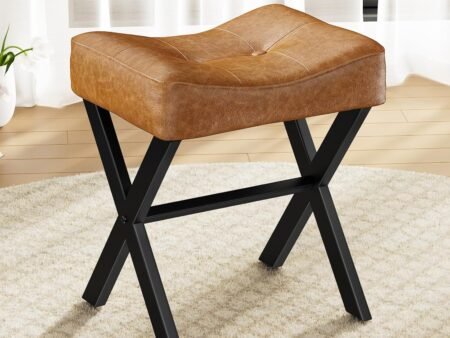 Genuine leather dressing stool