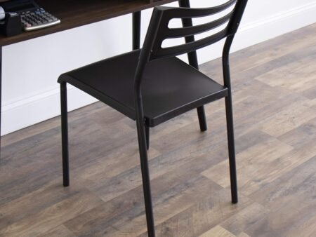 Black wheel-less office chair