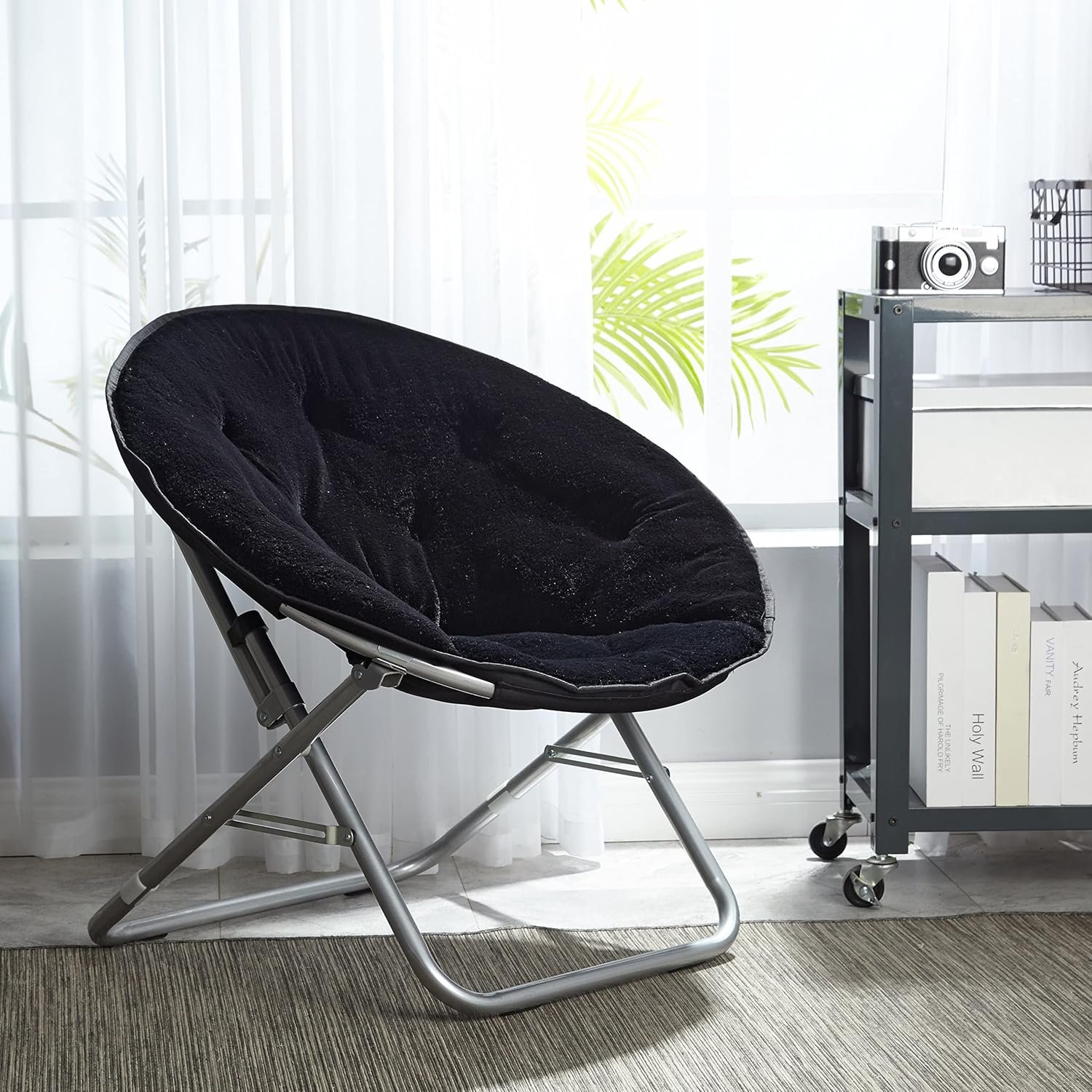 Faux Fur Saucer Chair - Image 2